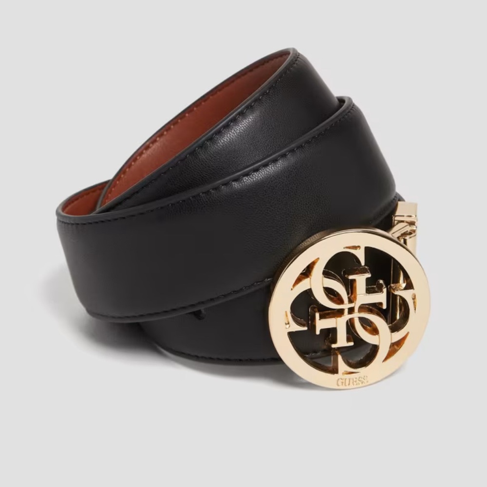 Guess Priscilla Reversible Quattro G Belt Black /Brown